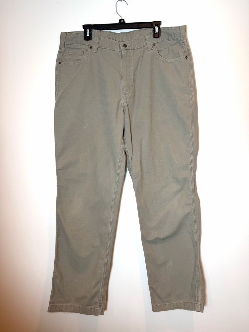 Carhartt Relaxed Fit Khaki Utility Work Pants Men’s 38x32 100% Cotton